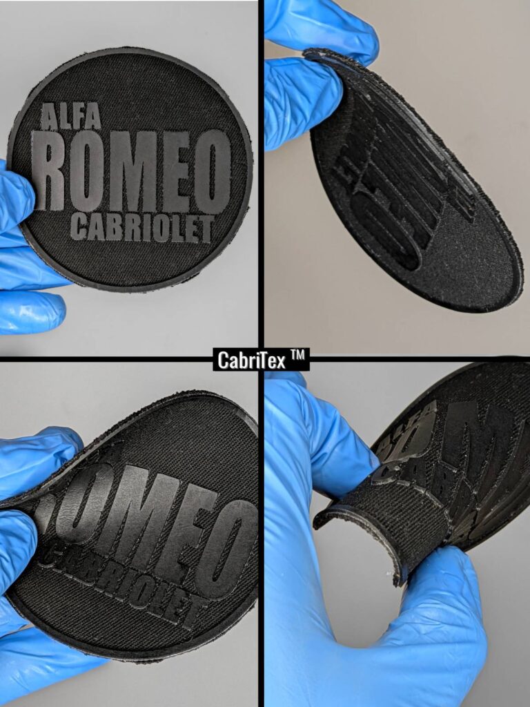 "CabriTex™ four-section collage – convertible roof repair kit showing aesthetics, flexibility, and different views of the CabriTex™ soft top roof repair kit."